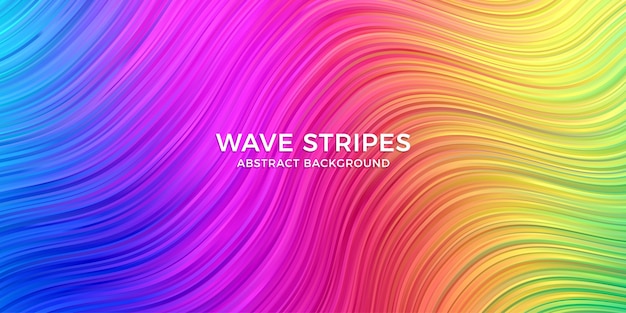 Elegant wave stripes colorful background