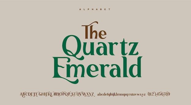 Vector elegant wedding alphabet letter font typography luxury classic serif fonts decorative vintage retro