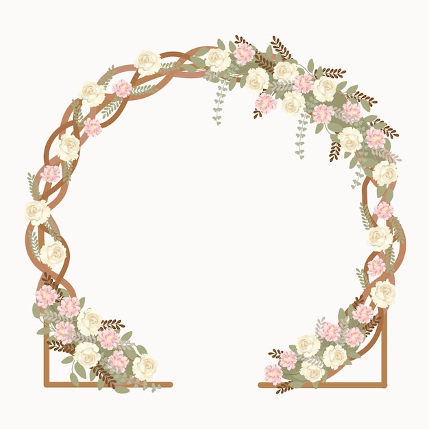 Elegant wedding arch with flowers