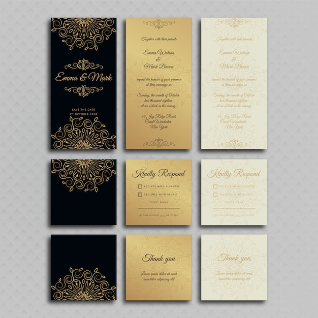 Elegant wedding card