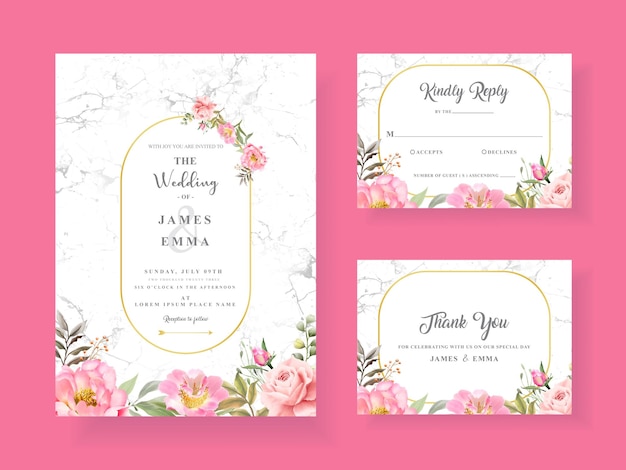 Elegant Wedding Invitation Card Design Template