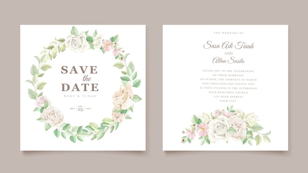 Elegant wedding invitation card set