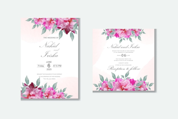 Elegant Wedding Invitation Card Template