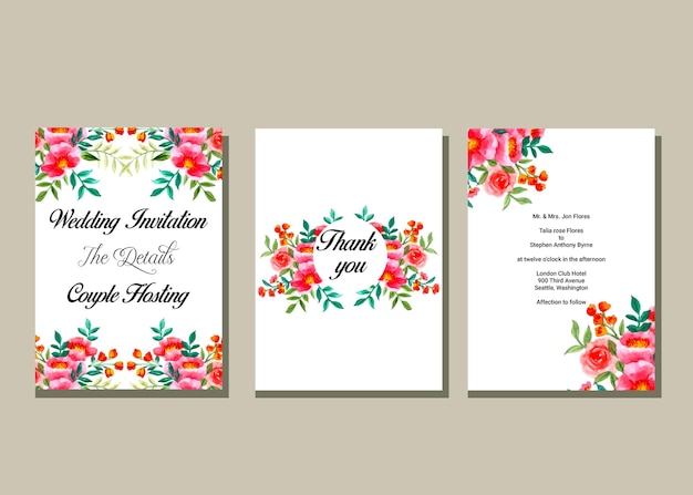 Elegant Wedding Invitation Card template