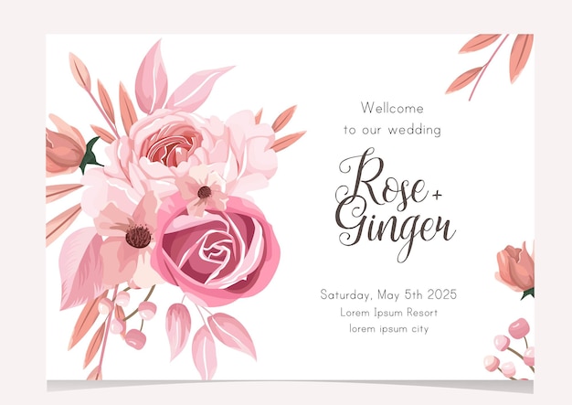 Elegant wedding invitation card