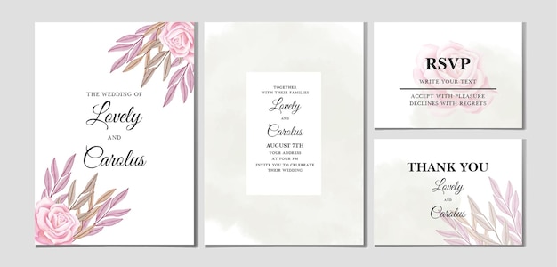 Vector elegant wedding invitation card