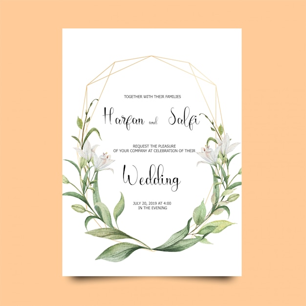 Elegant wedding invitation card