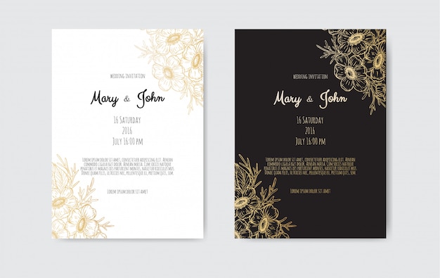 Vector elegant wedding invitation card