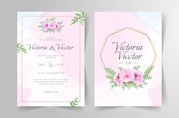 Elegant wedding invitation cards