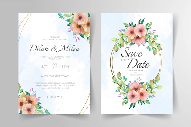 Elegant wedding invitation cards