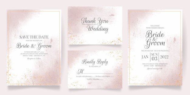 Vector elegant wedding invitation concept