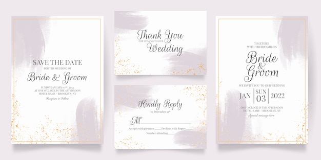 Elegant wedding invitation concept