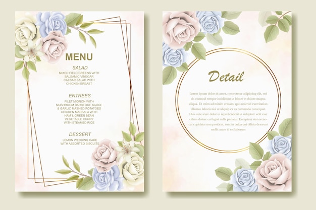 Elegant wedding invitation floral design