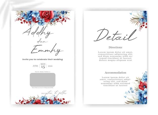 Elegant wedding invitation