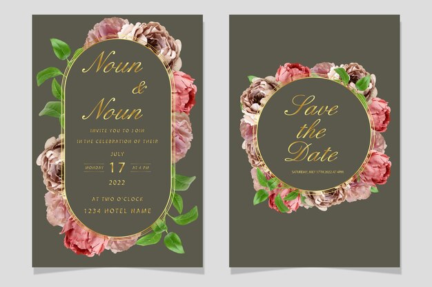 elegant wedding invitation