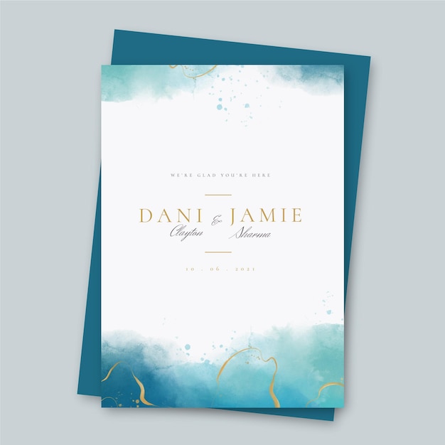 Elegant wedding poster template