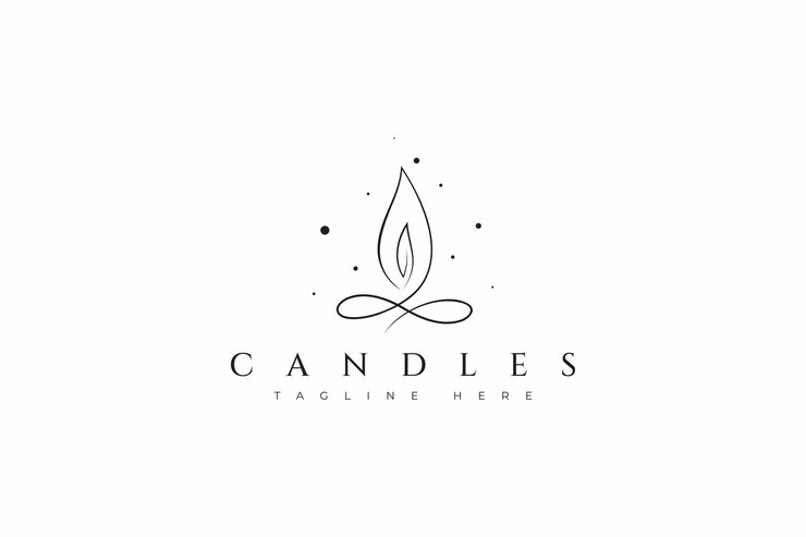 Elegant Wellness Spa Logo Design Featuring Lotus and Candle Elements for Relaxation and Harmony