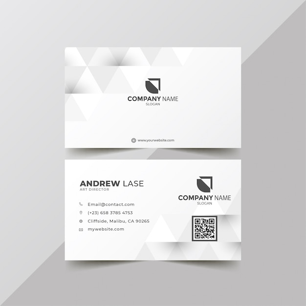 Elegant white corporate card