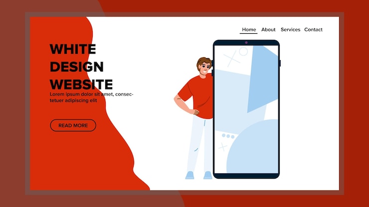 Vector elegant white design website vector