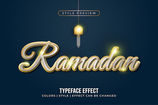 Vector elegant white and gold text effect