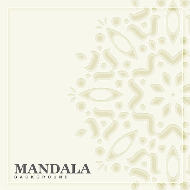 Elegant white mandala background concept