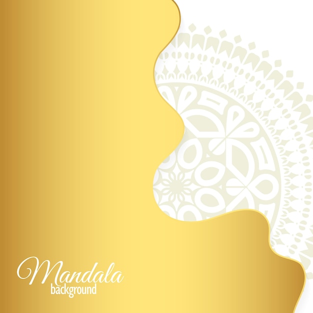 Elegant white mandala background concept