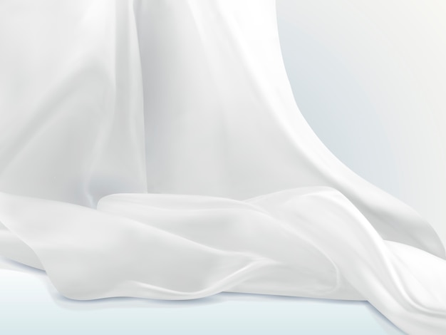 Elegant white satin illustration