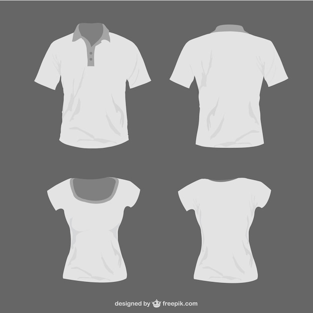 Vector elegant white tees for men and women