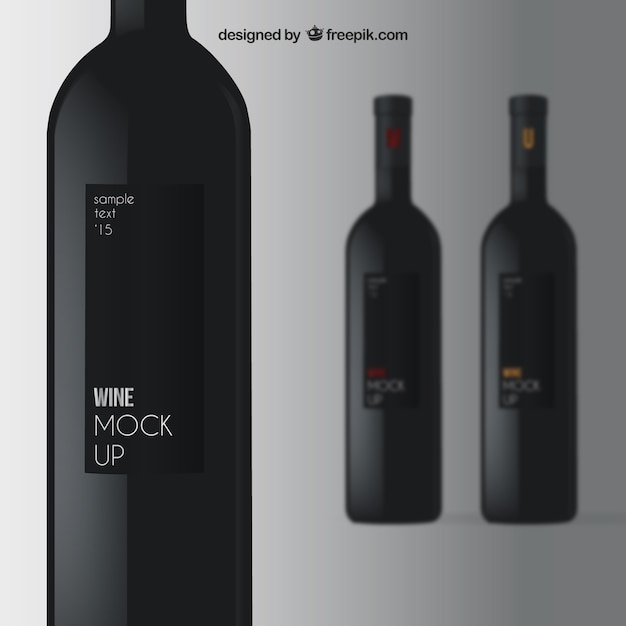 elegant wine mockup