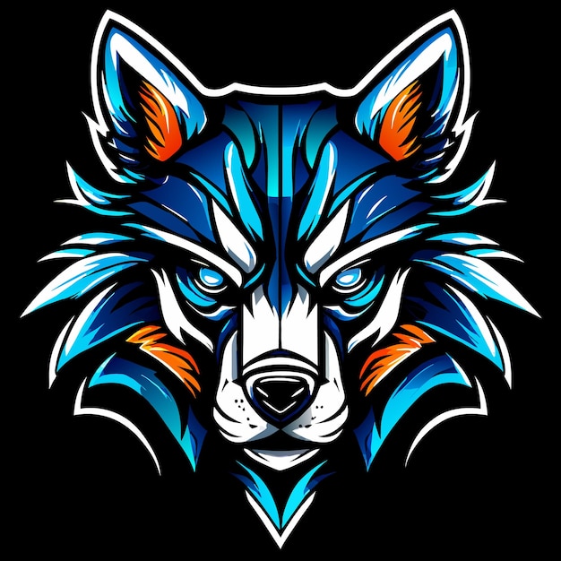 Elegant Wolf Graphic in High Resolution