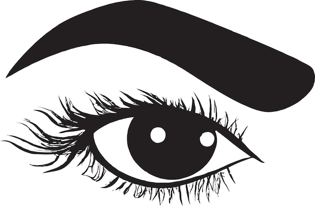 Elegant woman eyes icon graphic