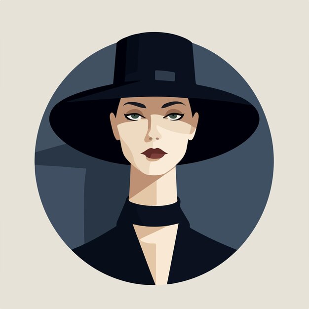 Vector elegant woman flat illustration vector