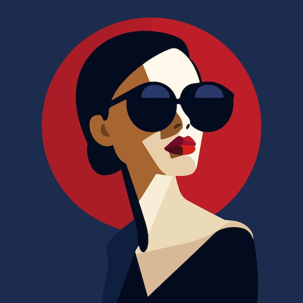 elegant woman flat illustration vector