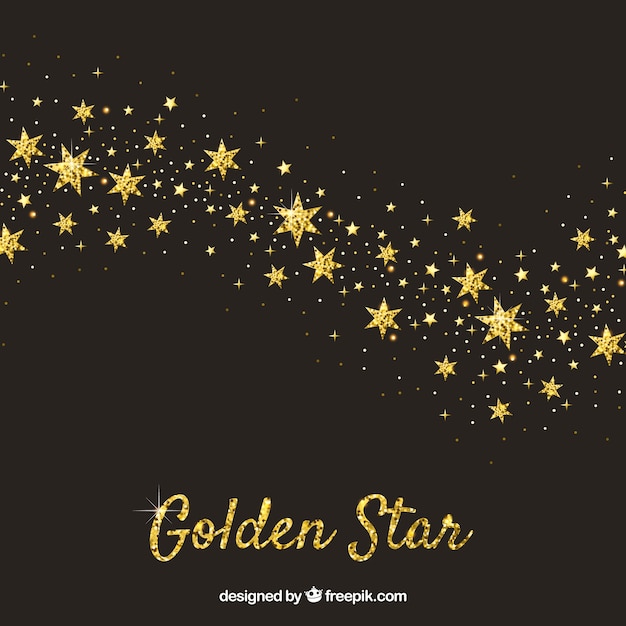 Elegant zwart en gouden sterontwerp als achtergrond