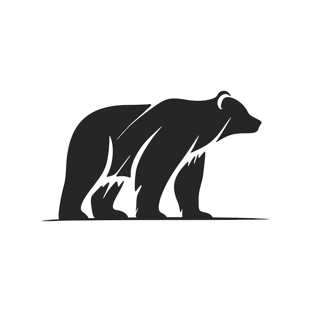 Elegant zwart-wit beerlogo Perfect voor elk bedrijf dat op zoek is naar een stijlvolle en professionele uitstraling