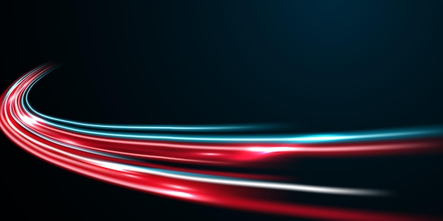 Elegante abstracte lichtlijn effect ontwerp vectorillustratie op zwarte background