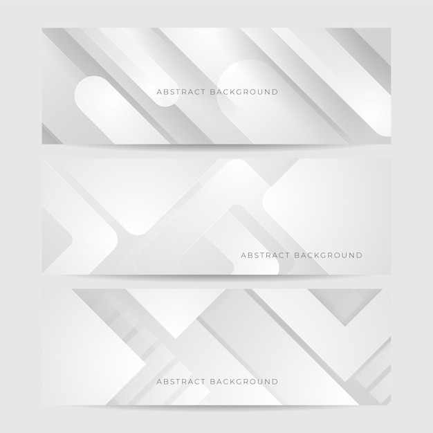 Vector elegante abstracte witte banner achtergrond met glanzende lijnen