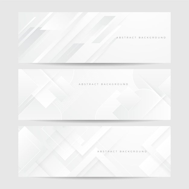 Vector elegante abstracte witte banner achtergrond met glanzende lijnen