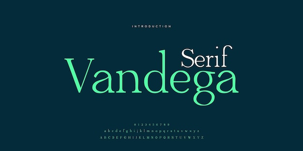 Elegante alfabetletters lettertype en nummer klassieke belettering minimale modeontwerpen typografiemodus