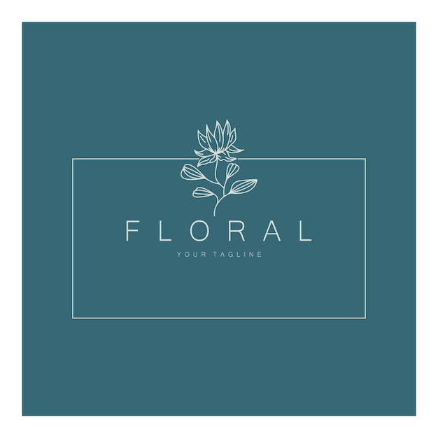 Elegante bloemen blad frame Delicate botanische vectorillustratie voor labels spa's huisstijl