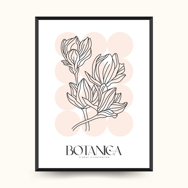 Elegante botanische abstracte kunst aan de muur. floral vector poster collectie.