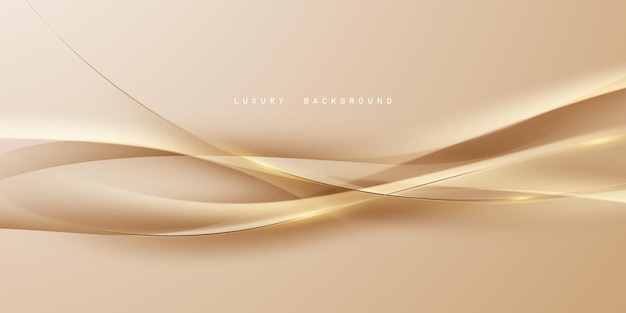 Elegante bruine achtergrond met luxe gouden elementen Modern 3D Abstract Vector Illustration Design