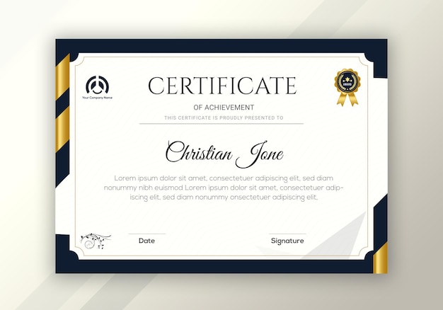 Elegante certificaatsjabloon premium vector