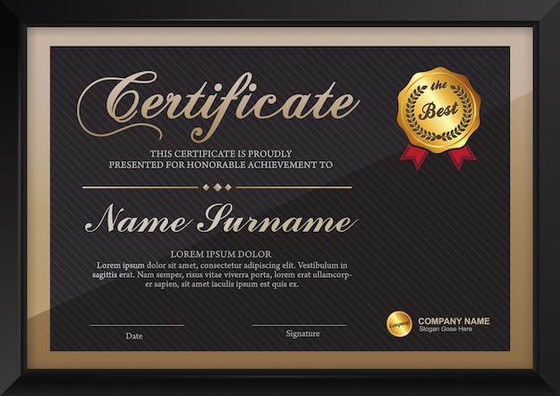 Vector elegante certificaatsjabloon