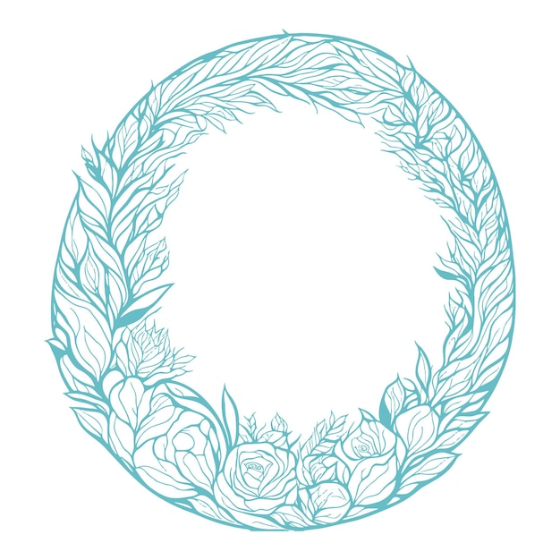 Elegante cirkel bloemen frame illustratie