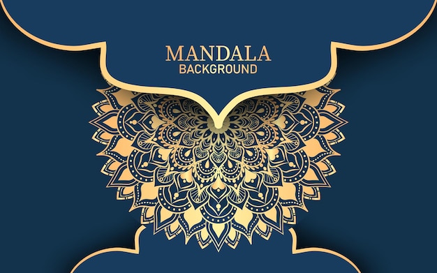 Elegante decoratieve mandala-ontwerpachtergrond in goud