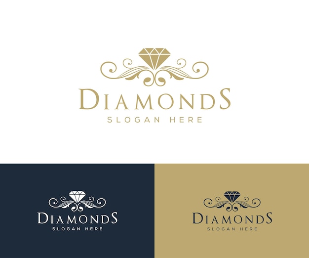 Elegante Diamond Logo Design Vector Template