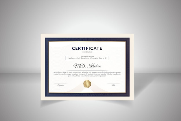Elegante diploma certificaatsjabloon
