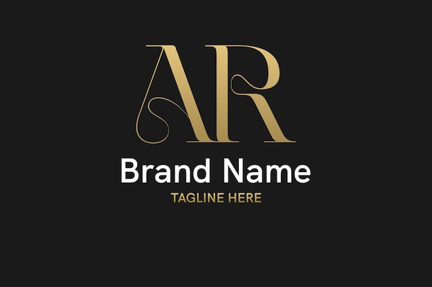 Elegante en creatieve logo-oplossing met letter AR