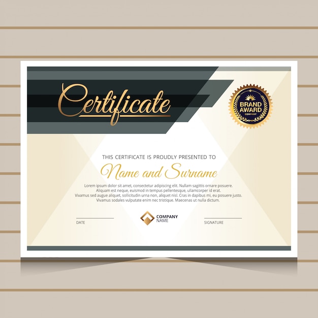 Elegante en luxe certificaatsjabloon